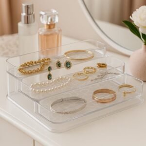 Organizador Porta Maquiagem Perfume Acrílico Multinível 3 Andares